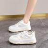 Platform white shoes women's versatile spring and autumn muffin 2025 summer breathable mesh new popular casual sports board shoes