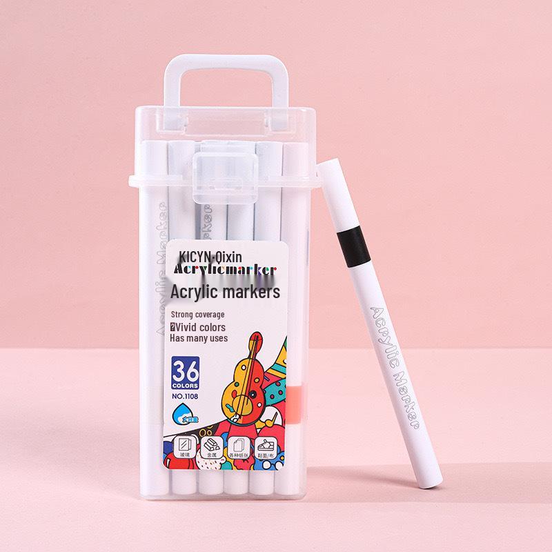 Acrylic Markers: 12, 48, 60, 80 Water-Based Colors for Student Art, Anime, Hand-Painting, Coloring, and Doodling.