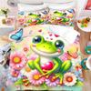 Frog Cute Beddings for Kids Boys Girls Teenage Single Duvet Cover, 3D Cartoon  Frog Quilt Cover and Pillowcase 50×75cm 2 pcs