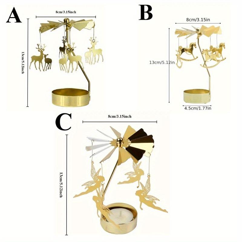 Rotating Metal Heat Candle Holder Spinning Tealight Stand for Festive Occasions Ideal Table Centerpiece and Decorative Accent
