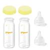 Breastmilk Realization Direct Attachment Baby Bottle 100ml X 2 Direct Attachment Nipple SS General X 2 KR Cap X 2 + (for Newborns) + (yellow)