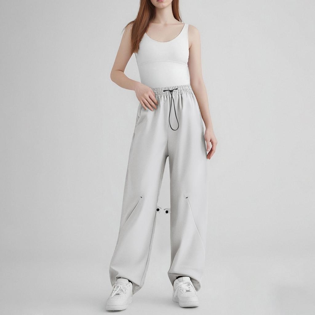 Pantaloni da ragazza con tasche Pantaloni da trekking ad asciugatura rapida Pantaloni da jogging larghi leggeri resistenti all'acqua