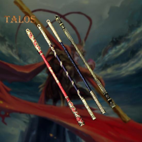4 Teile/satz Wukong Goldene Knüppel Rake Staff Kit Geschnitzte Reise in den Westen Charakter Waffe Ruyi Jingu Bang Monkey King Bar Golden Hoop Stick Modell