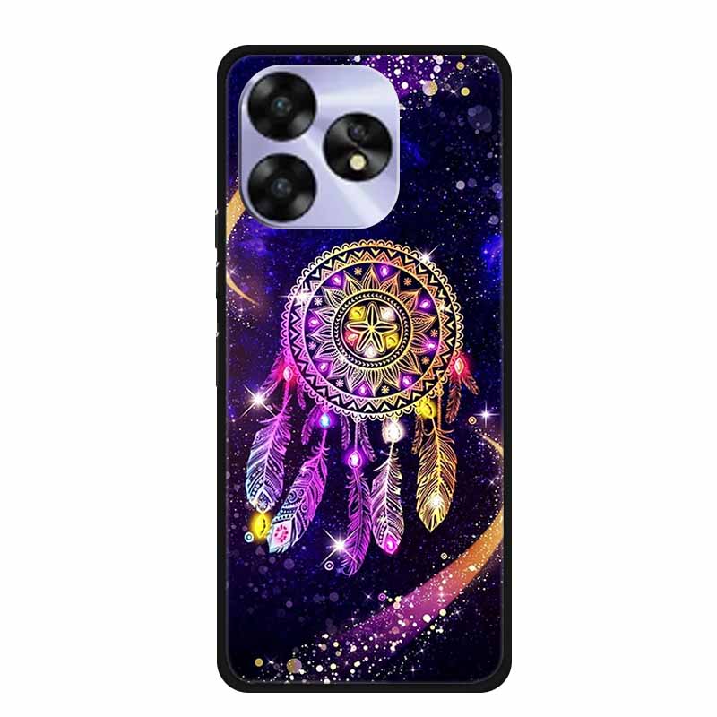 For Umidigi A15c A15 Case Painted Black Bumper TPU Soft Silicone Phone Cover For Umidigi A15 Cases A 15 15T Coque Funda Capa Cat