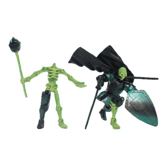 Набор Фигурок Средневекового Рыцаря с Аксессуарами Подвижные Суставы Модель Рыцаря-Скелета Игрушка Сборка DIY Подвижная Фигурка Рыцаря Декорация Украшение D