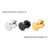 Men's Black Titanium Steel Dumbbell Earrings - Hip Hop Style