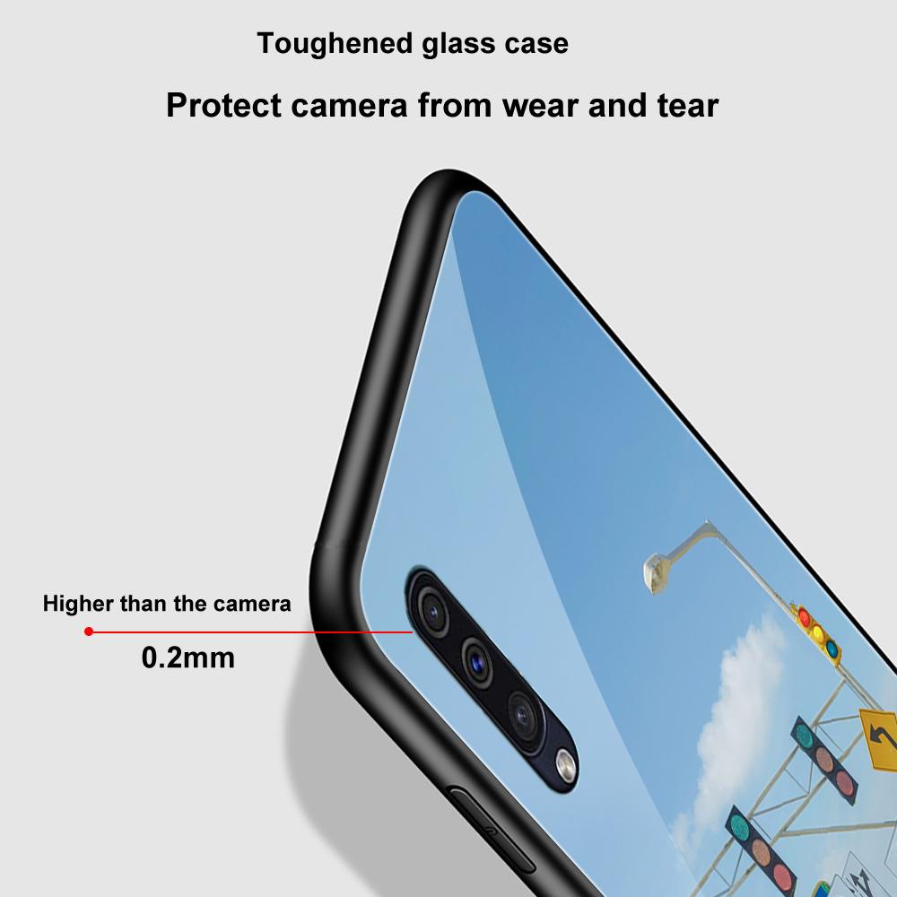 Natural Scenery Fundas Case pro Samsung Galaxy A71 A72 A70 A73 A53 A13 5g A03 A22 A21s A03 Core A42 A52 Luxusní skleněný kryt Coque