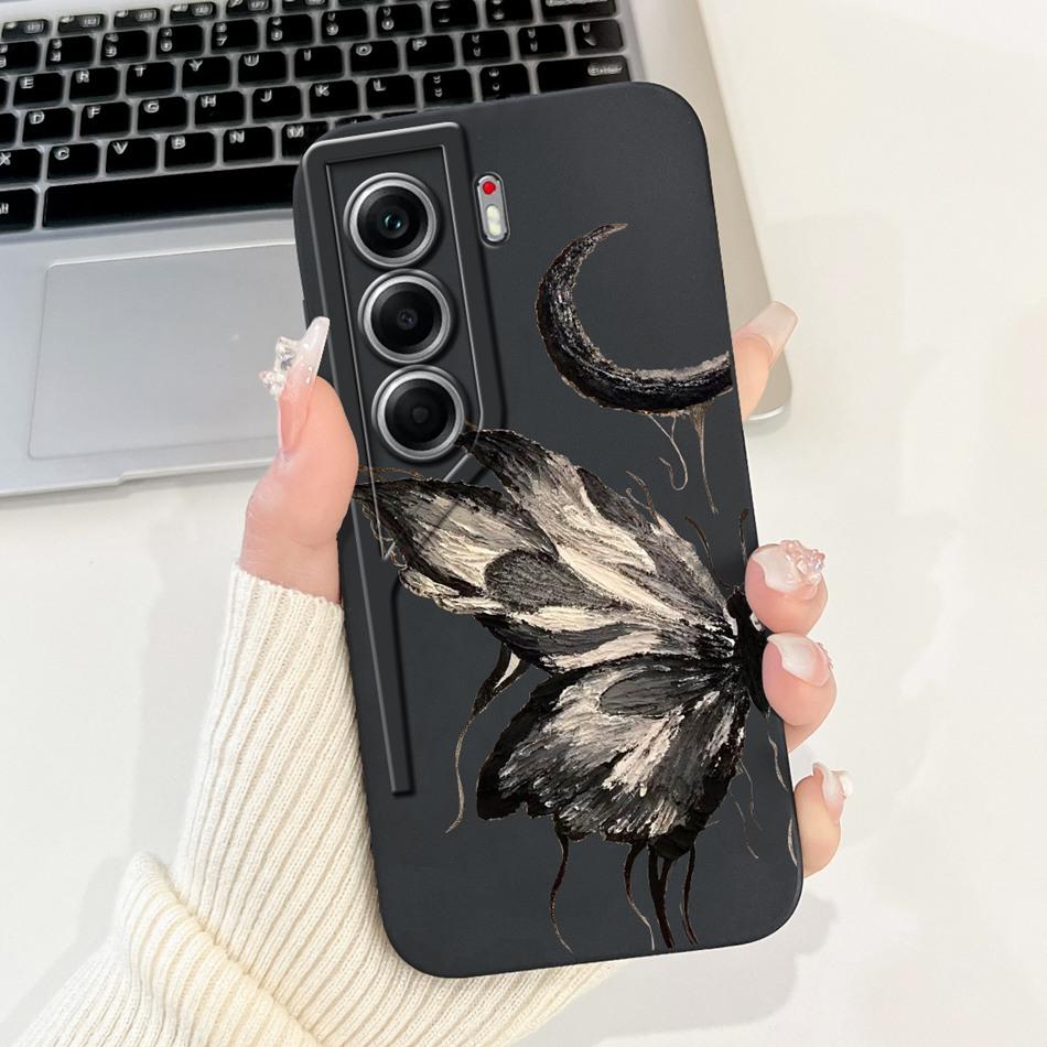 For Tecno Camon 40 Pro 4G Camon40 CM5 CM6 Elegant Butterfly Floral Phone Case For Camon 40 40Pro 4G Soft Silicone Cases Bumpers