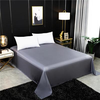 Natural Mulberry Silk Flat Sheet Solid Color Satin Bed Sheet High Quality King Queen Size Sheet