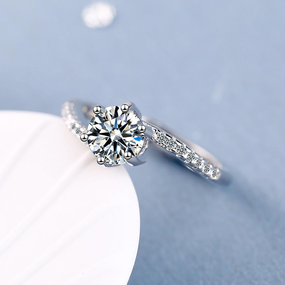 New 925 Sterling Silver Ring Heart Adjustable Simplicity Fashion Exquisite Student Girlfriend Jewelry Accessories Wedding Party