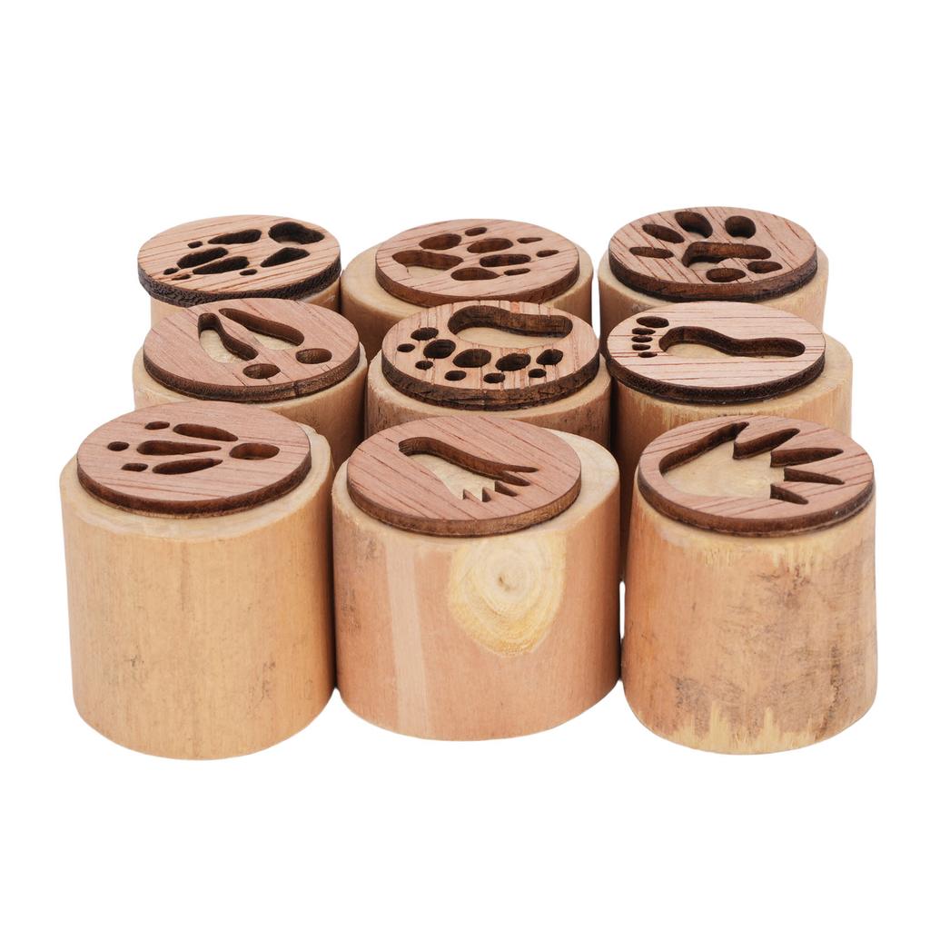 9 Stück Tierstempel aus Holz zum Dekorieren von Karten, Geschenkpapier, Journals, Planern, Ton, Stoff