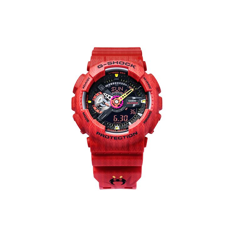 

CASIO Women s Liquid Crystal/Analog Dual Display Series Black Watch GA-110SGH-4APFS