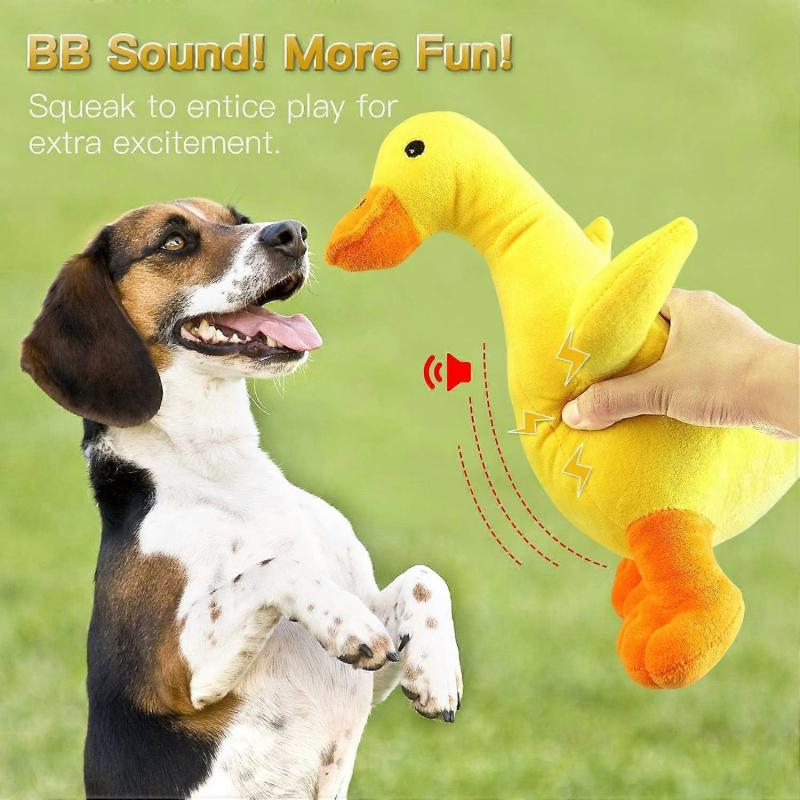 Jucărie Scârțâitoare pentru Câini, Jucărie de Pluș Durabilă pentru Măcinat, Companie pentru Câini, Jucărie Interactivă de Antrenament pentru Câini de Talie Mică și Medie (Rață)