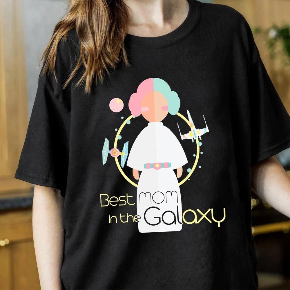 TShirt Star Wars Princess Leia Best Mom In The Galaxy Unisex S