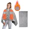USB Heated Shawl Blanket with Double-Layer Soft Flannel Polar Fleece 3 Temp Levels Portable Electric Wrap