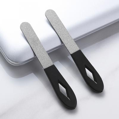 Double Sided Stainless Steel Nail File Sanding Nail Art Buffer Manicure Pedicure Tool, For Toenail& Foot Clean