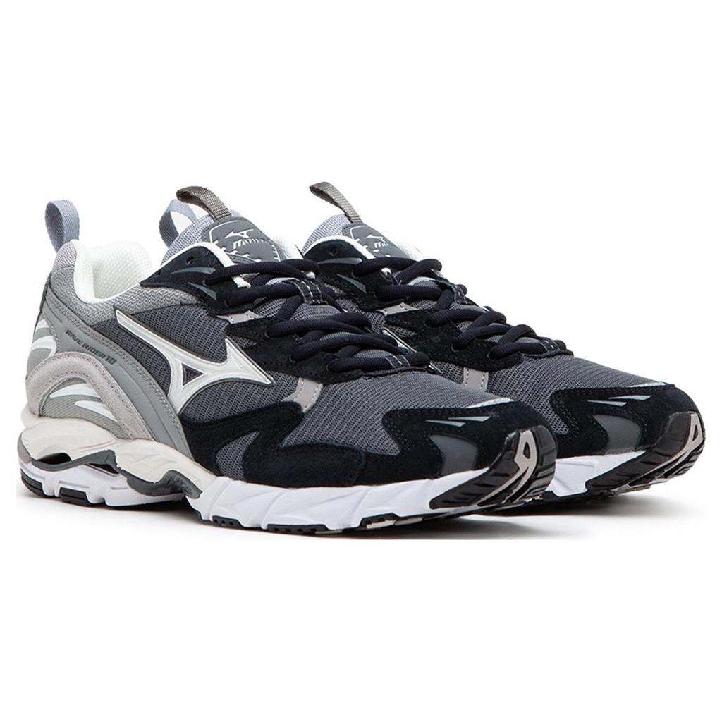 Mizuno Wave Rider 10 Dark Shadow Men Sneakers Grey Snow-White Opal-Grey D1GA222612