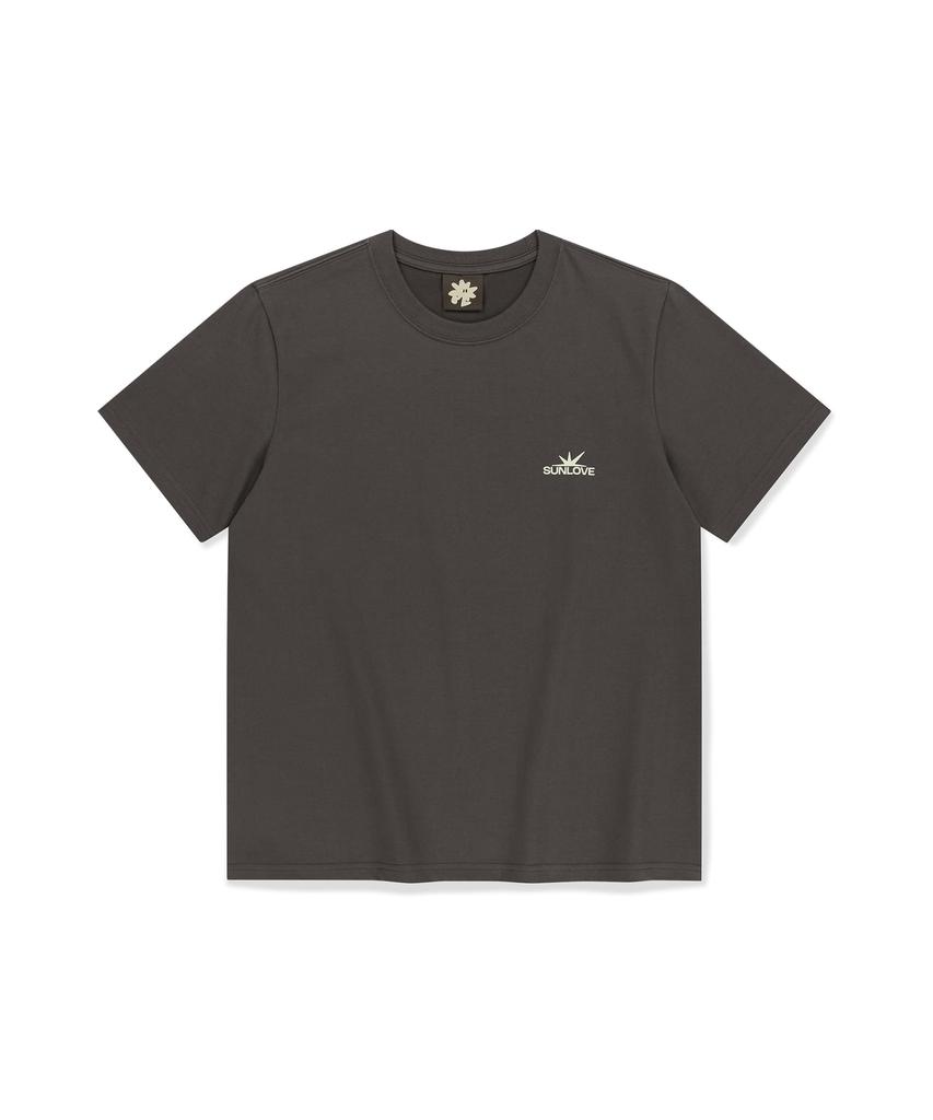 Sun Love Flash Logo Tee Charcoal