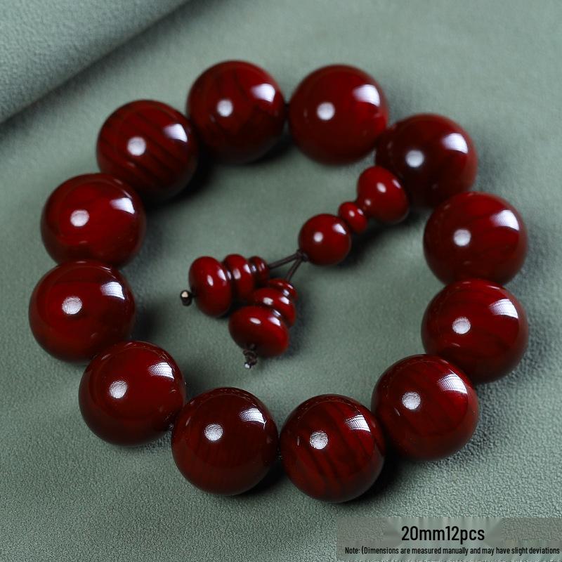 Blood Dragon Bracelet: Translucent Agarwood, Amber Resin Beads for Men Women – Cultural Play Buddhist Accessories.