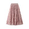 Fuste din Tulle pentru Femei Fustă Fairy cu Volane în Linie A Midi Talie Elastică Înaltă Fustă Lungă Stratificată Fluidă Balansoar Fustă Tutu Fuste Maxi din Plasă pentru Femei Talie Înaltă