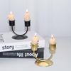 Metal Candle Holder 2 Arm U Shaped Elegant Home Party Candlestick Holder for Party Festival Tabletop Banquet Home Decoration