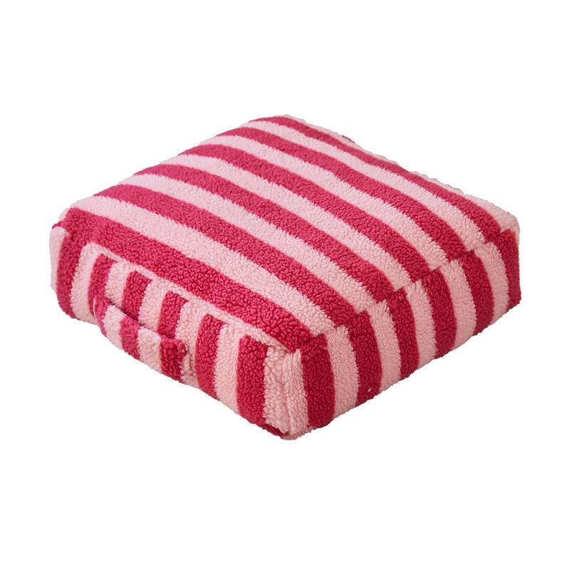 Thicken Velvet Lamb Wool Seat Cover Unstuffed Pouf Footstool Ottoman Soft Fleece Footrest Cushion Cover No Fillings Futon