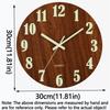Wood Grain Luminous Wall Clock Fashion Quartz Wall Clock Silent Digital Clock  Wall Decor
