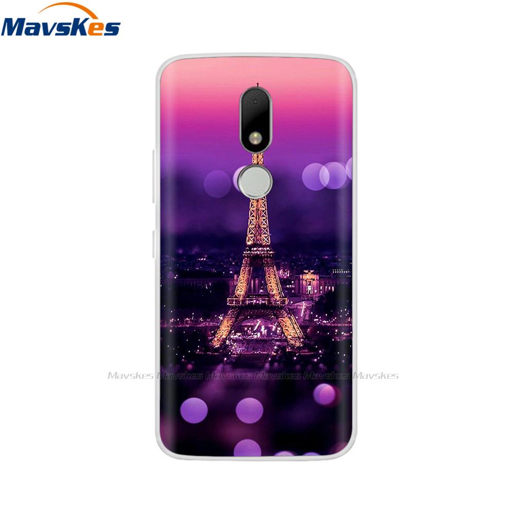 Soft TPU Case For Motorola Moto M Case XT1662 5.5inch Cute Cartoon Silicone Back Cover For Moto M Case XT1663 Phone Cases flower