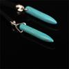 Turquoise Charm Necklace Bohemian Jewelry Natural Blue Stone Lariat Wrap