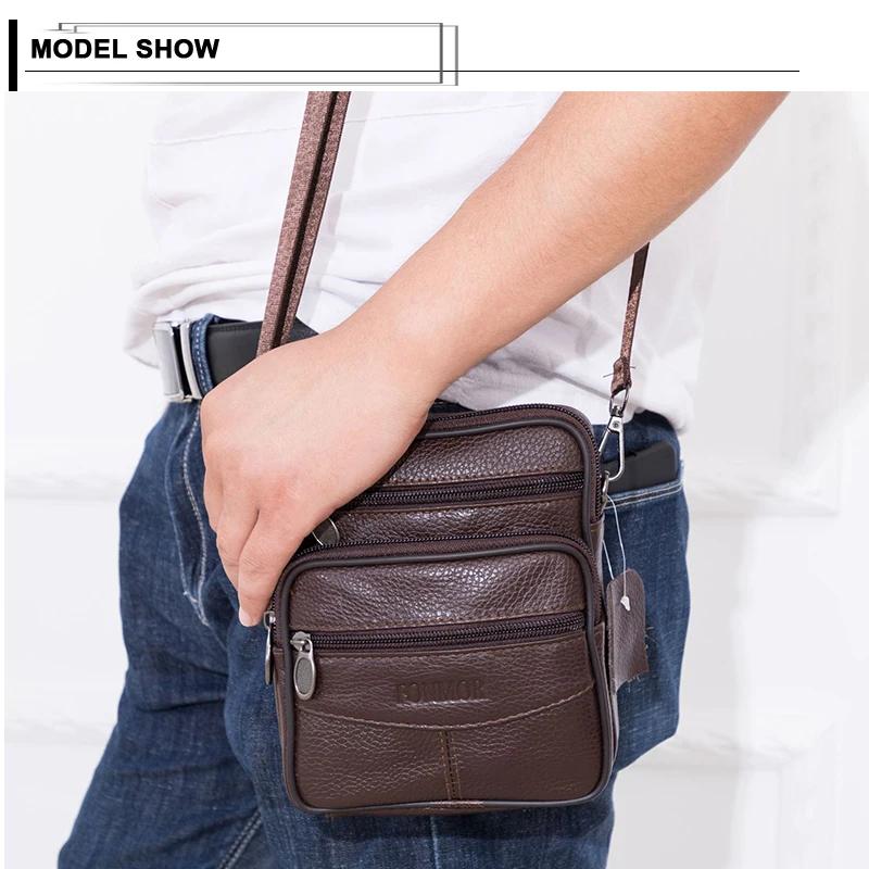 Borsa da Uomo Borse a Mano in Vera Pelle Borse a Spalla in Pelle da Uomo Borse Messenger da Uomo Piccole Borse a Tracolla da Uomo Borsa alla Moda