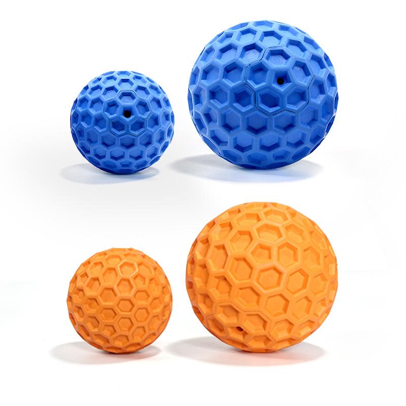 Vocal Teeth Grinding and Cleaning Honeycomb Ball Toy, Interactive Self-entertainment and Boredom Dog Toy, Natural Rubber Pet Toy