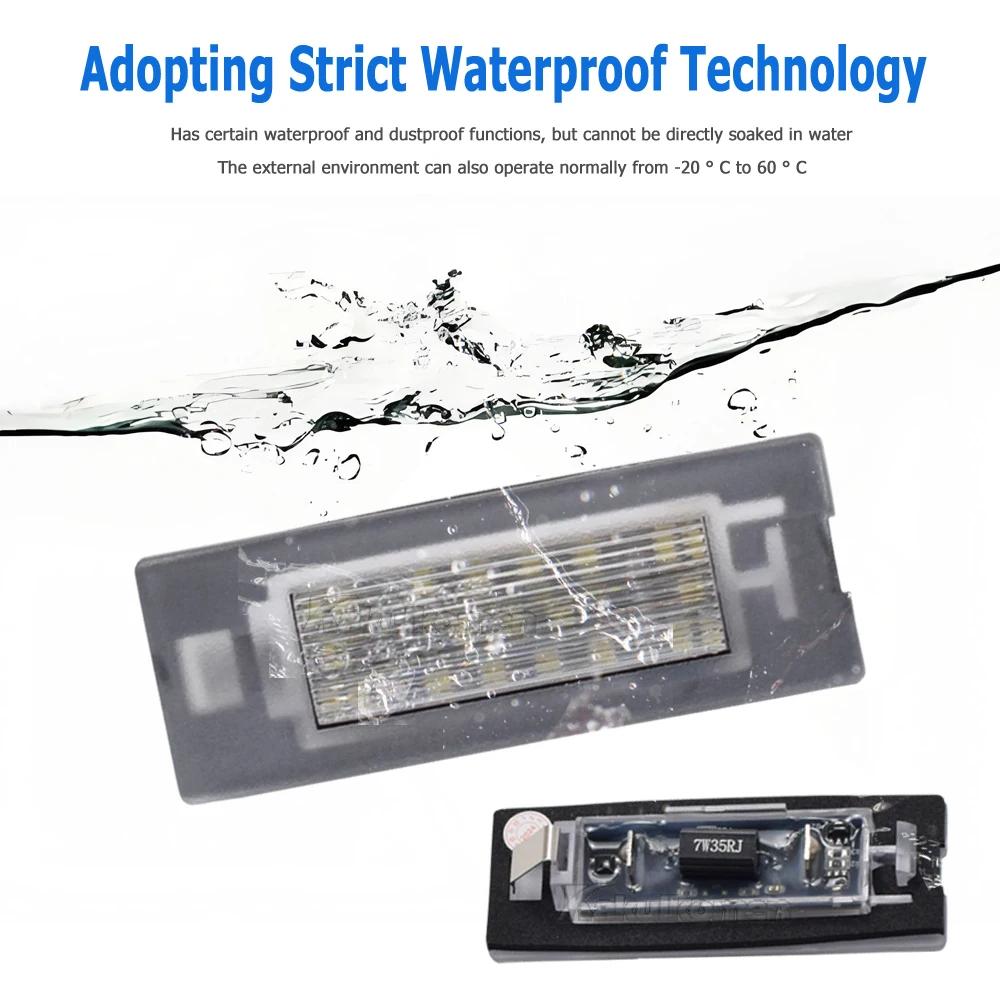 2pcs Canbus For FIAT Panda MK3 MK4 Typ 169 312 319 2003-2012 LED License Number Plate Light Lamp White 12v OEM#:71734797