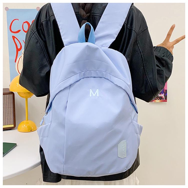 Cream Large-Capacity Backpack for Junior High, Senior High, and College Students