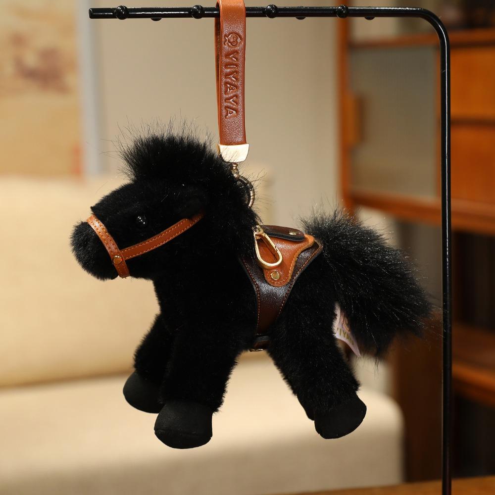 Cartoon Pony Plüschtier Anhänger Schlüsselanhänger Simulation Pferd Spielzeug Schlüsselanhänger Kinderspielzeug