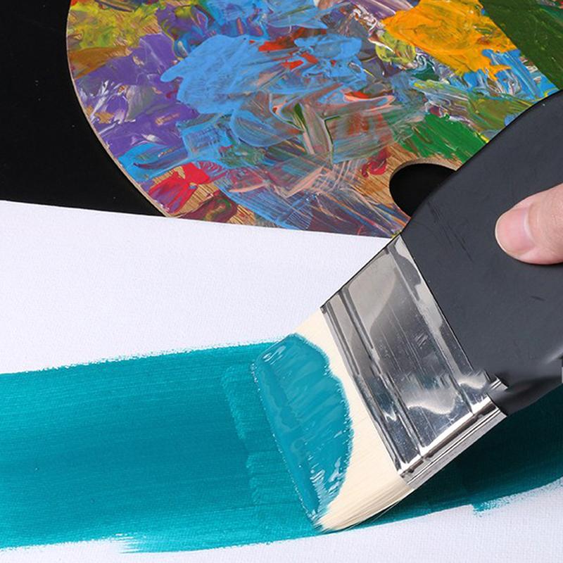 1Pc Nylon Hair Hard Bristle Brush Painting Pen Art Gouache Watercolor Large Area Oil Paint Acrylic Wall Brush Bbq Cleaning Brush
