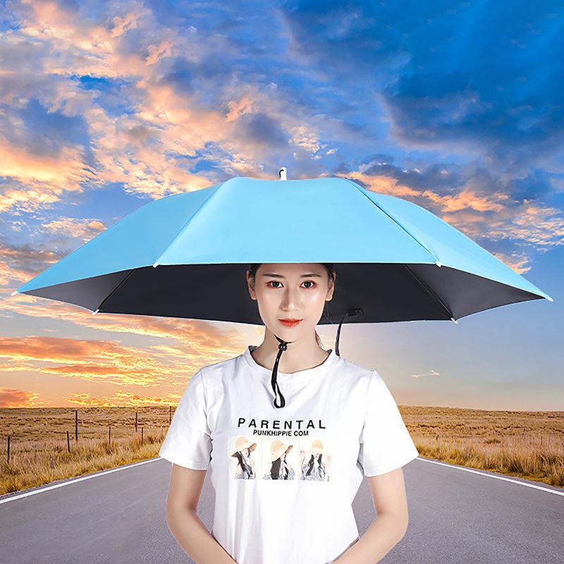 Portable Rain Umbrella Hat Foldable Outdoor Sun Shade Waterproof Camping Fishing Headwear Beach Head Hats Accessory