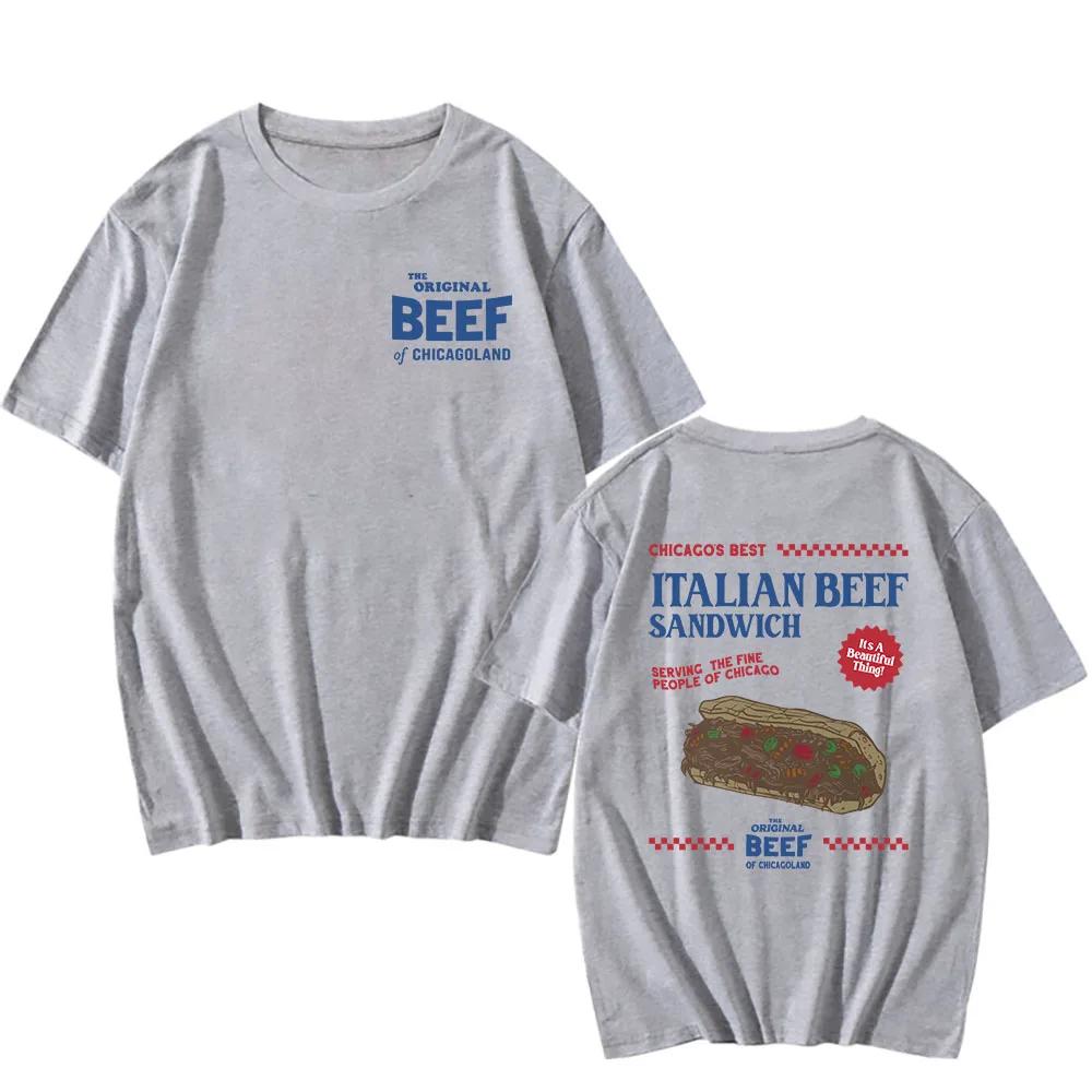 Casual Beef Chicago T-shirt Bear TV series Loose graphic Printed T-shirt Cotton High quality soft T-shirt Men's T-shirt