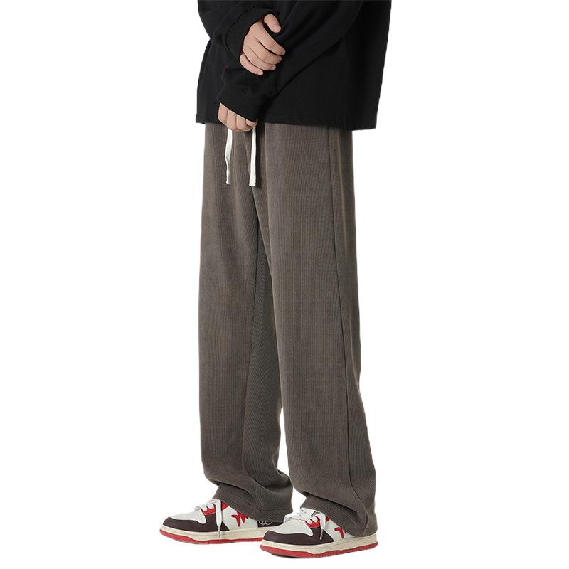 Casual Pants Men's Autumn and Winter Velvet Korean Version Loose and Versatile Straight Men's Pants