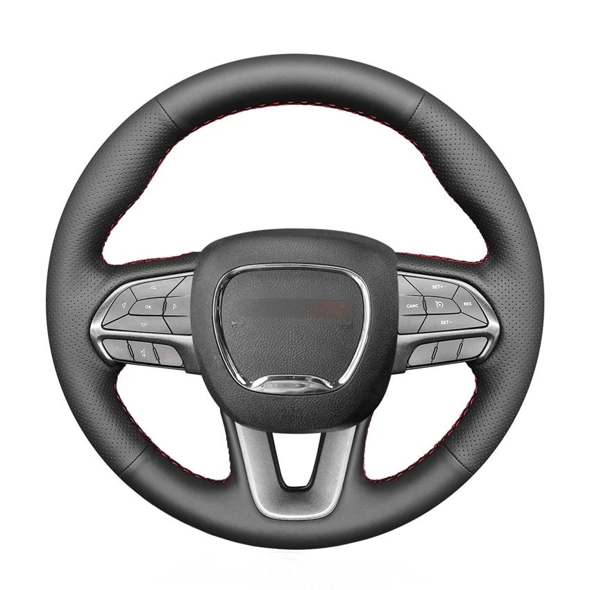 

Сшитый вручную черный чехол на рулевое колесо автомобиля из искусственной кожи для Dodge Challenger Dodge Charger 2015 - Dodge Durango