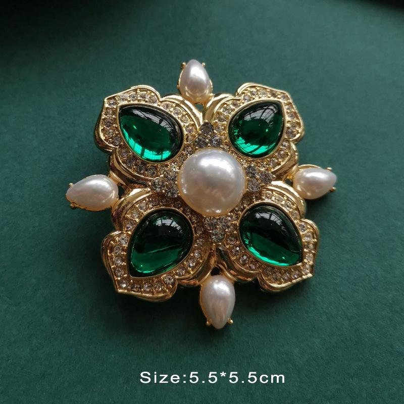 Colorful Baroque Pearl Gem Enamel Brooch Pin