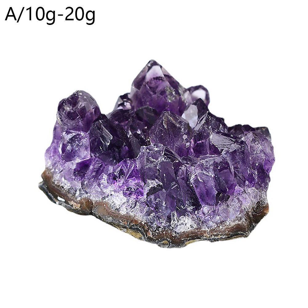 Natural Amethyst Crystal Cluster Raw Stone 10-30g Purple Geode Decor For Home Desk Lucky Healing Positive Energy Gift Collection
