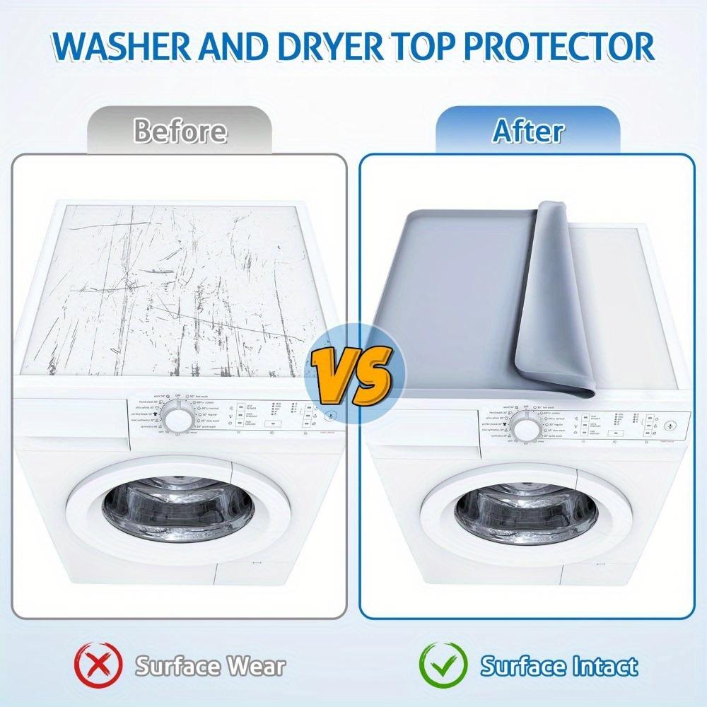 1Pc 60cm Silicone Washer and Dryer Top Protective Pad Storage Storage Pad Roller Waterproof Dust Cover Scratch Resistant