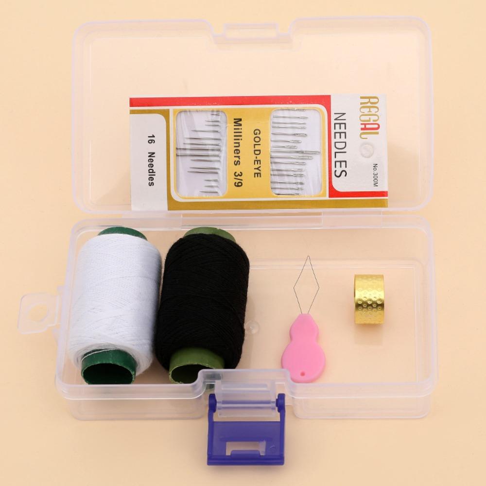 

DIY Sewing Set Ten-color Thread with Storage Box Sewing Box Needle and Thread Kit for Quilting Thread Stitching Embroidery Craft