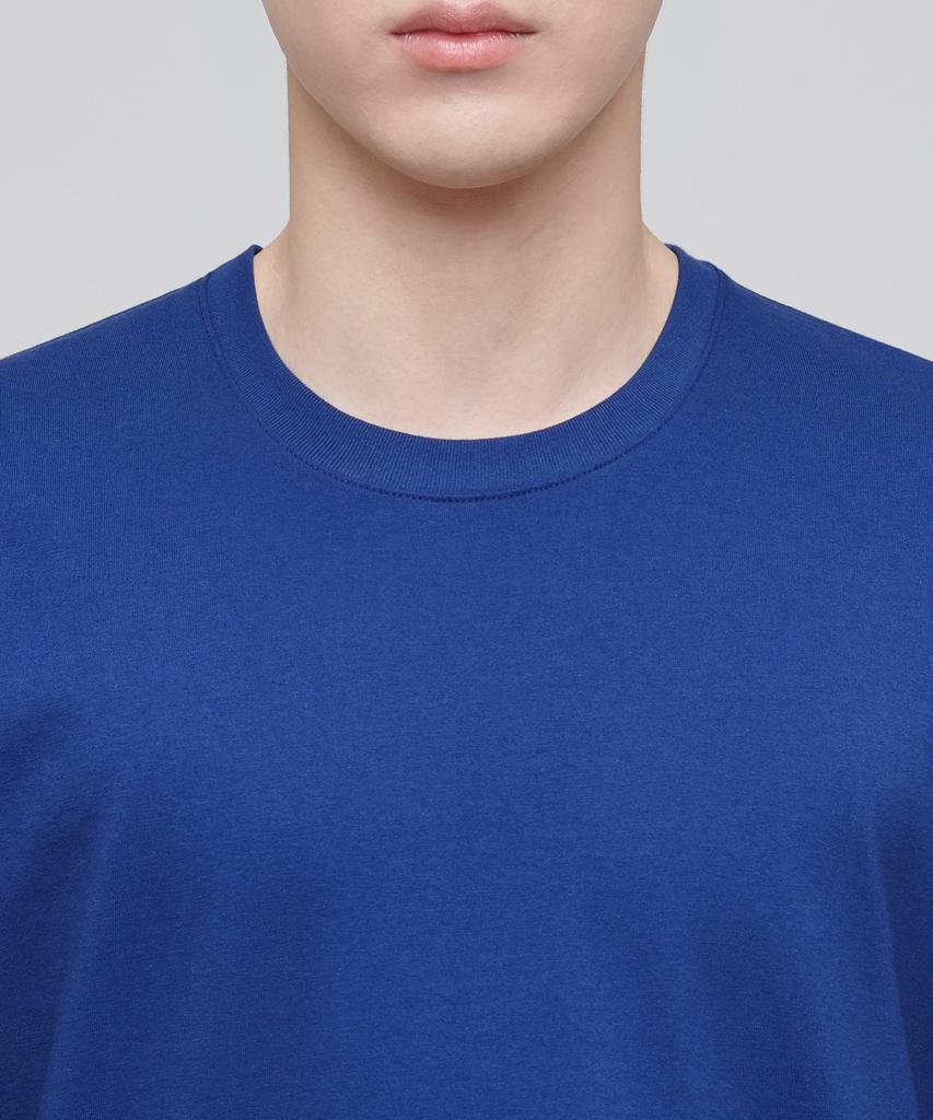 MUSINSA STANDARD [Cooltandard] Relaxed Fit Crew Neck T-Shirt [Blue]