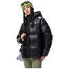 Camel Chaqueta acolchada unisex con capucha