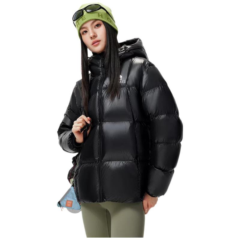 Camel Unisex Hooded Puffer Down Jacket 3XL