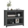 Bookshelf Gray 80 x 35 x 68 cm Solid Pine Wood