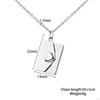 Heart Love Envelope Necklace Pendant Stainless Steel Valentine's Day Gifts Jewelry Chain for Mom Her