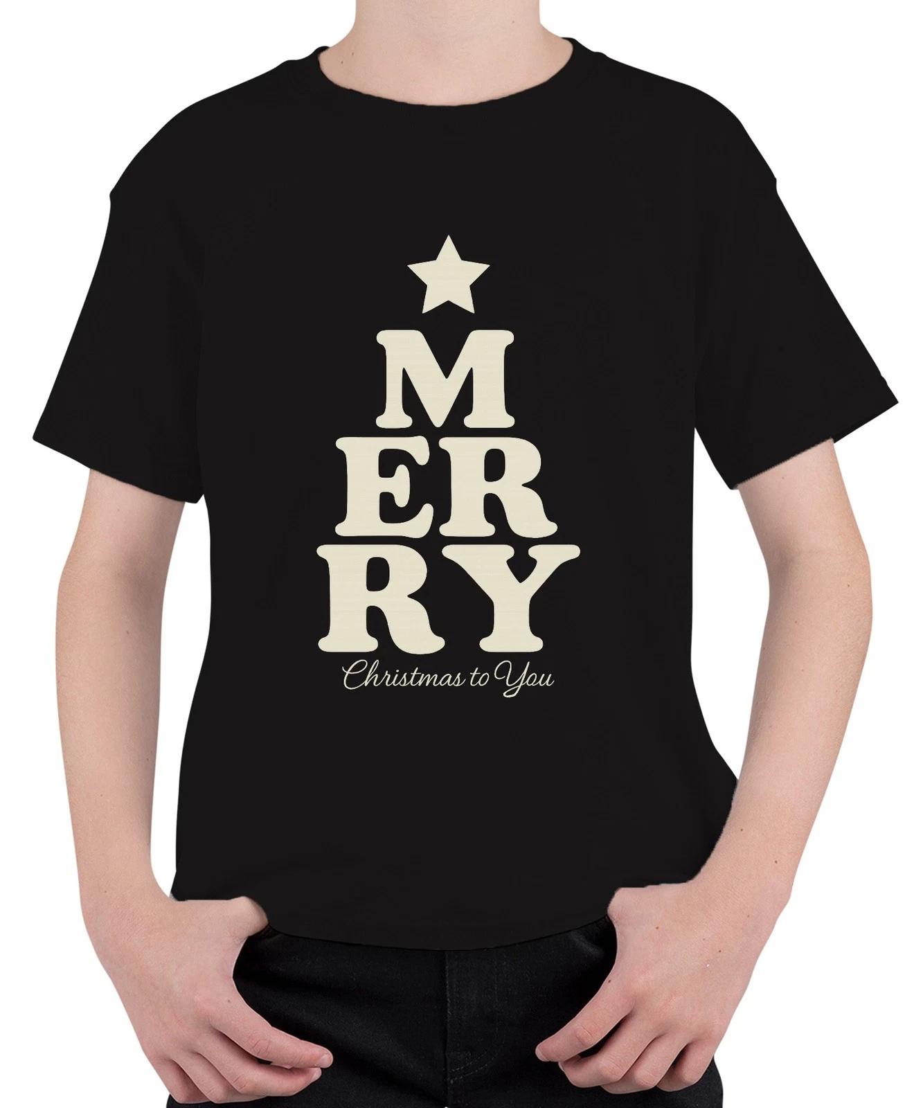 MERRY Christmas Weihnachten Weihnachtsbaum Geschenk Vintage Retro Unisex Kinder XL
