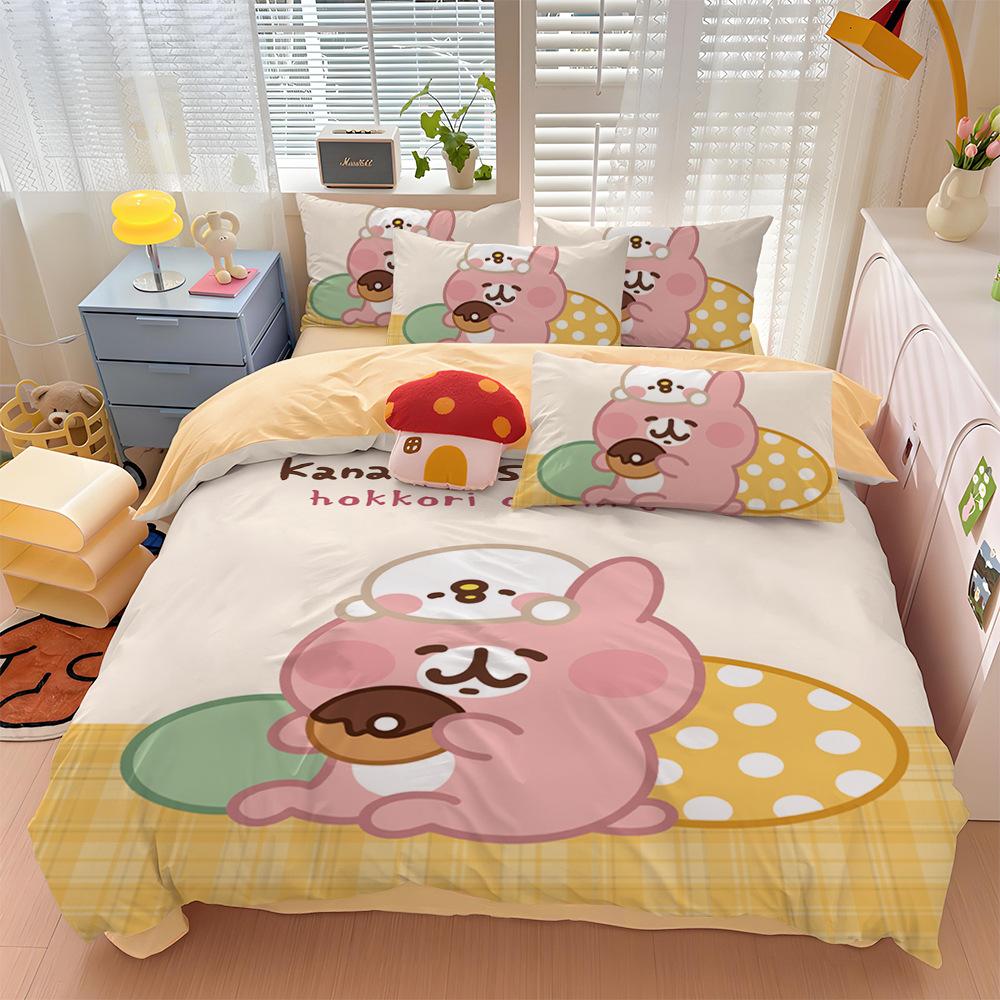Neues Design Kanahei Bettbezug Kissenbezug Niedliches Kanahei Bettwäsche-Set für Erwachsene Jungen Mädchen Schlafzimmer Kinder Einzel Doppel